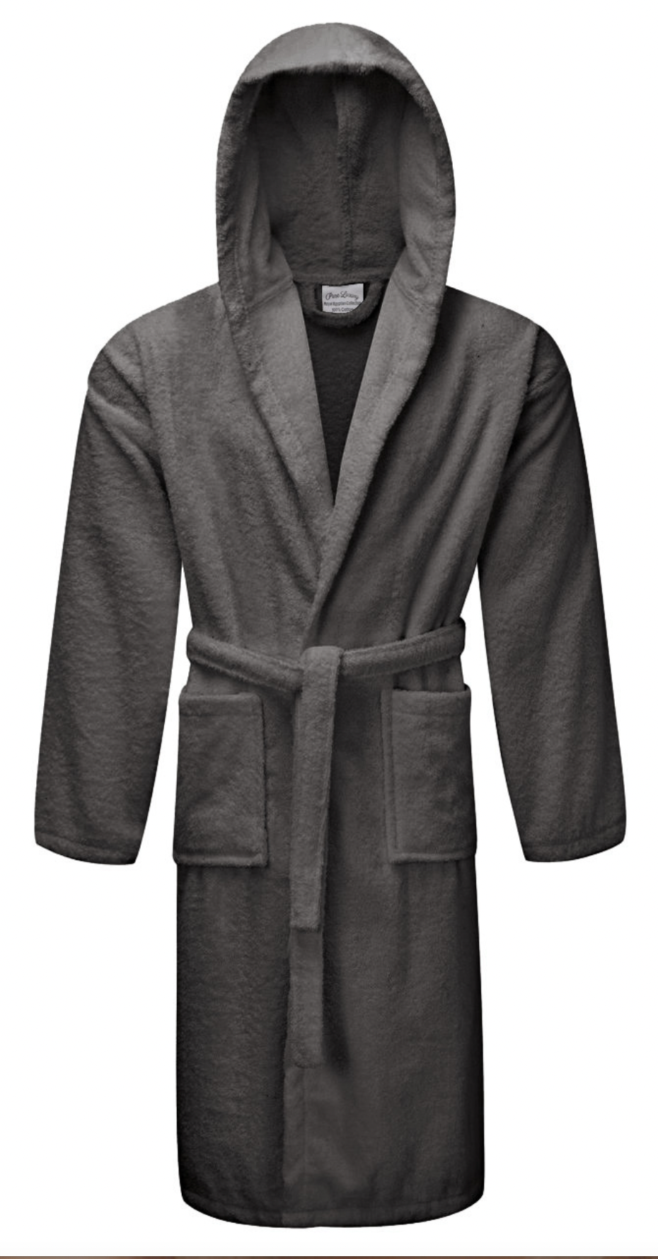 personalised Egyptian cotton hooded dressing gown | personalised white towelling dressing gown
