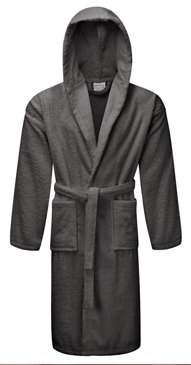 personalised Egyptian cotton hooded dressing gown | personalised white towelling dressing gown