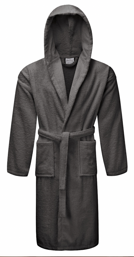 MR personalised luxury hooded terry towelling dressing gown | personalised men's Egyptian cotton dressing gown | personalised hooded towelling robe for men