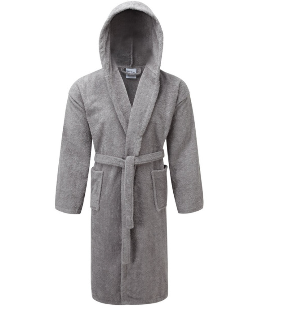 Ladies MRS personalised luxury hooded terry towelling dressing gown