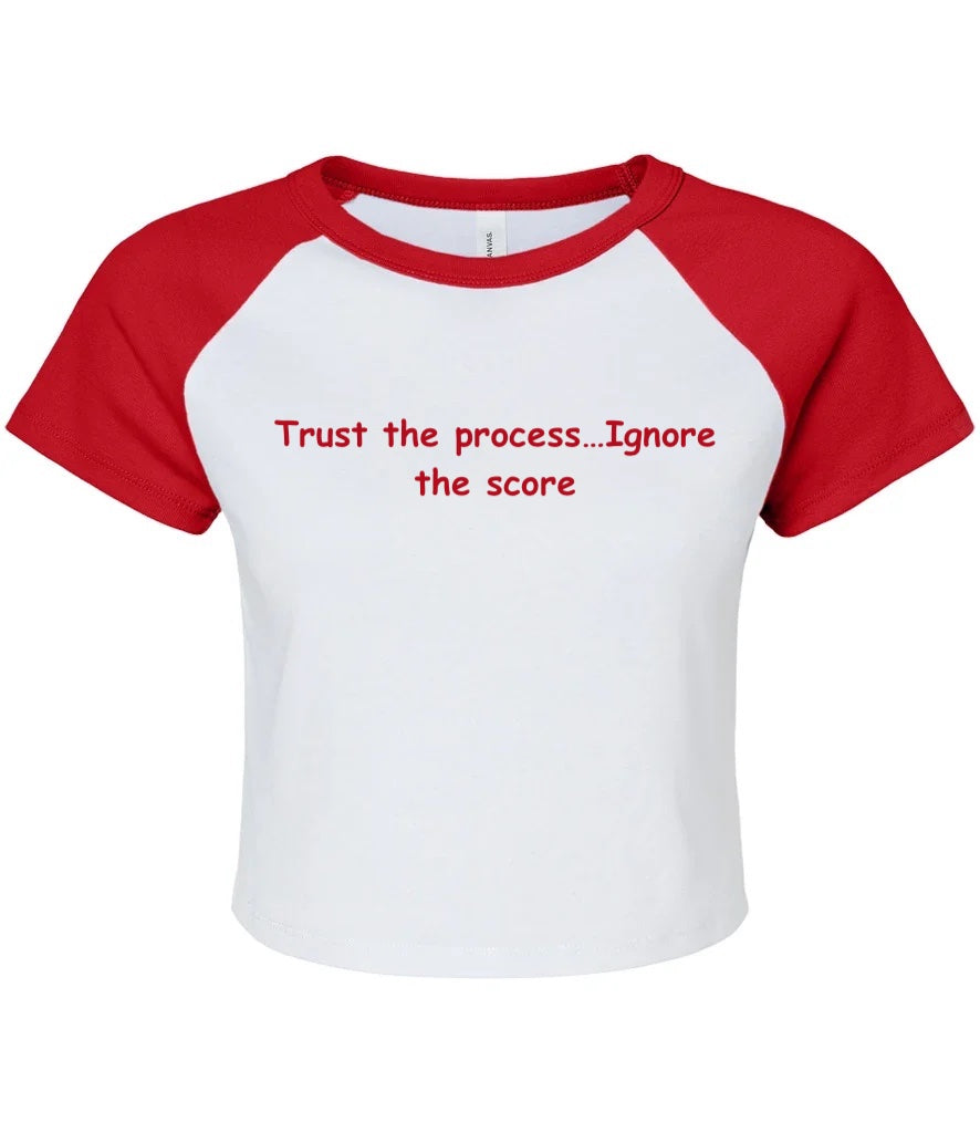 Ladies World Cup Slogan Raglan Crop Tops