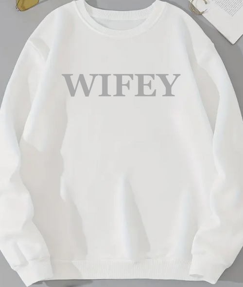 personalised Wifey sweatshirt | personalised bridal sweatshirt | personalised bride sweatshirt