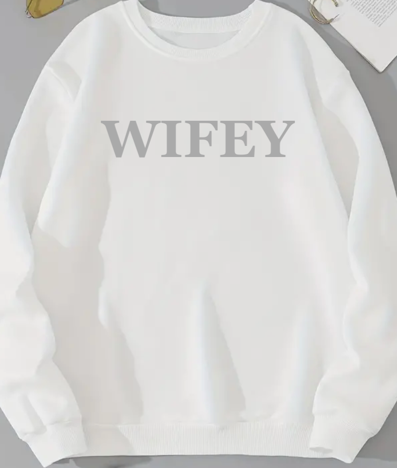 personalised Wifey sweatshirt | personalised bridal sweatshirt | personalised bride sweatshirt