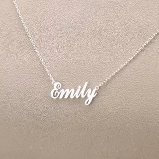 personalised name necklace | custom name necklace for women | sterling silver personalised name necklace | engraved name necklace