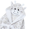 baby personalised giraffe hooded dressing gown | personalised giraffe dressing gown for baby | embroidered giraffe baby robe | unisex giraffe hooded bathrobe