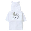 baby personalised dream big little one dressing gown | personalised baby hooded dressing gown | dream big little one baby robe | embroidered baby dressing gown