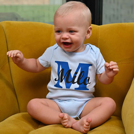 baby personalised bodysuit | personalised cotton baby vest | custom baby bodysuit | personalised newborn bodysuit