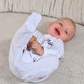 Babies personalised name sleepsuit