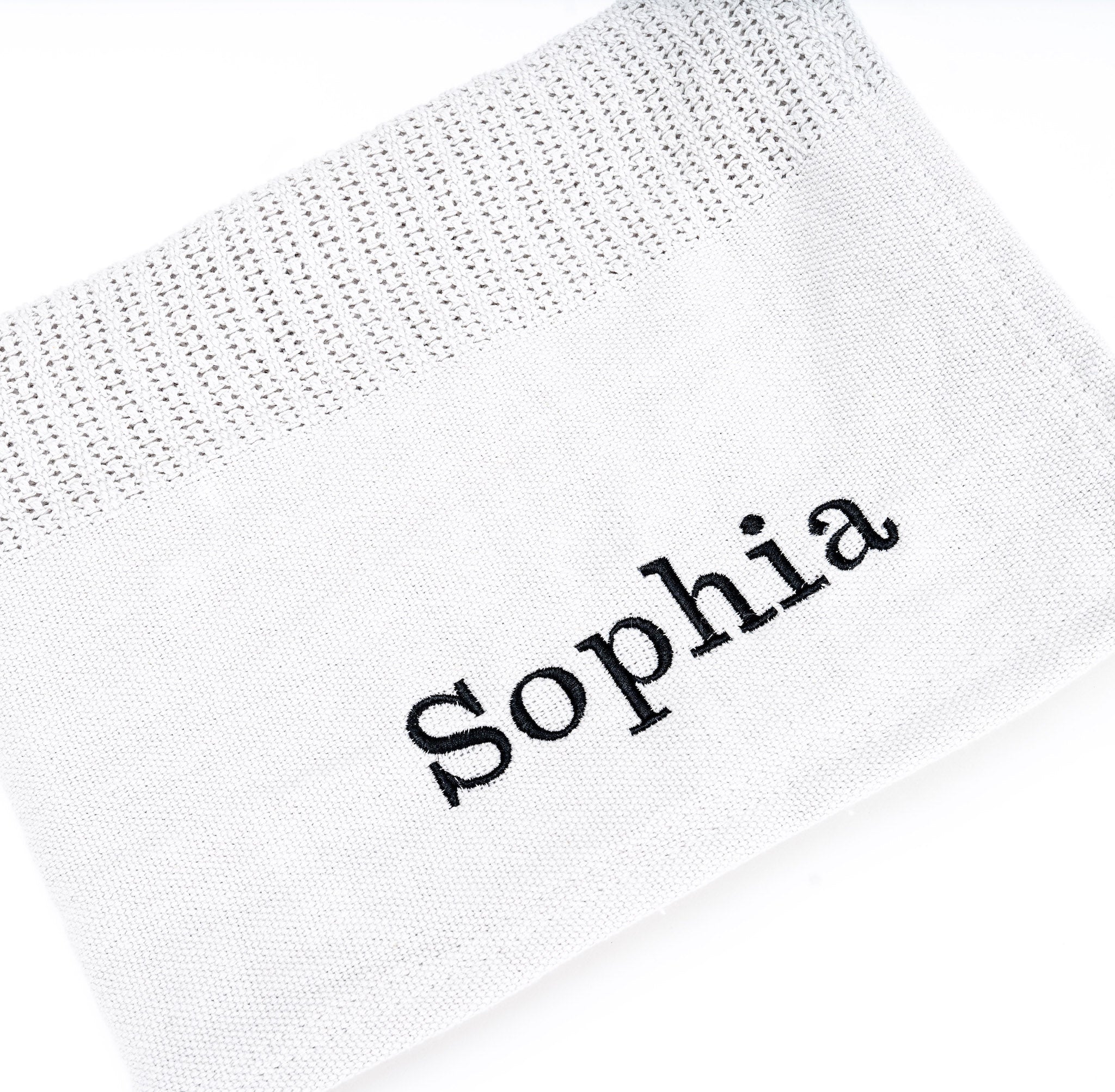 Babies personalised luxury heavy knit cellular panel blanket and elephant comforter gift set