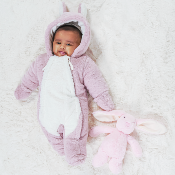 Faux fur baby snowsuit on sale