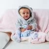 baby boy personalised teddy bear dressing gown | teddy bear ear hooded dressing gown for baby | embroidered baby boy fleece robe | personalised teddy hooded bathrobe