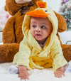 baby personalised duck hooded dressing gown | personalised duck dressing gown for baby | embroidered duck baby robe | unisex duck hooded bathrobe