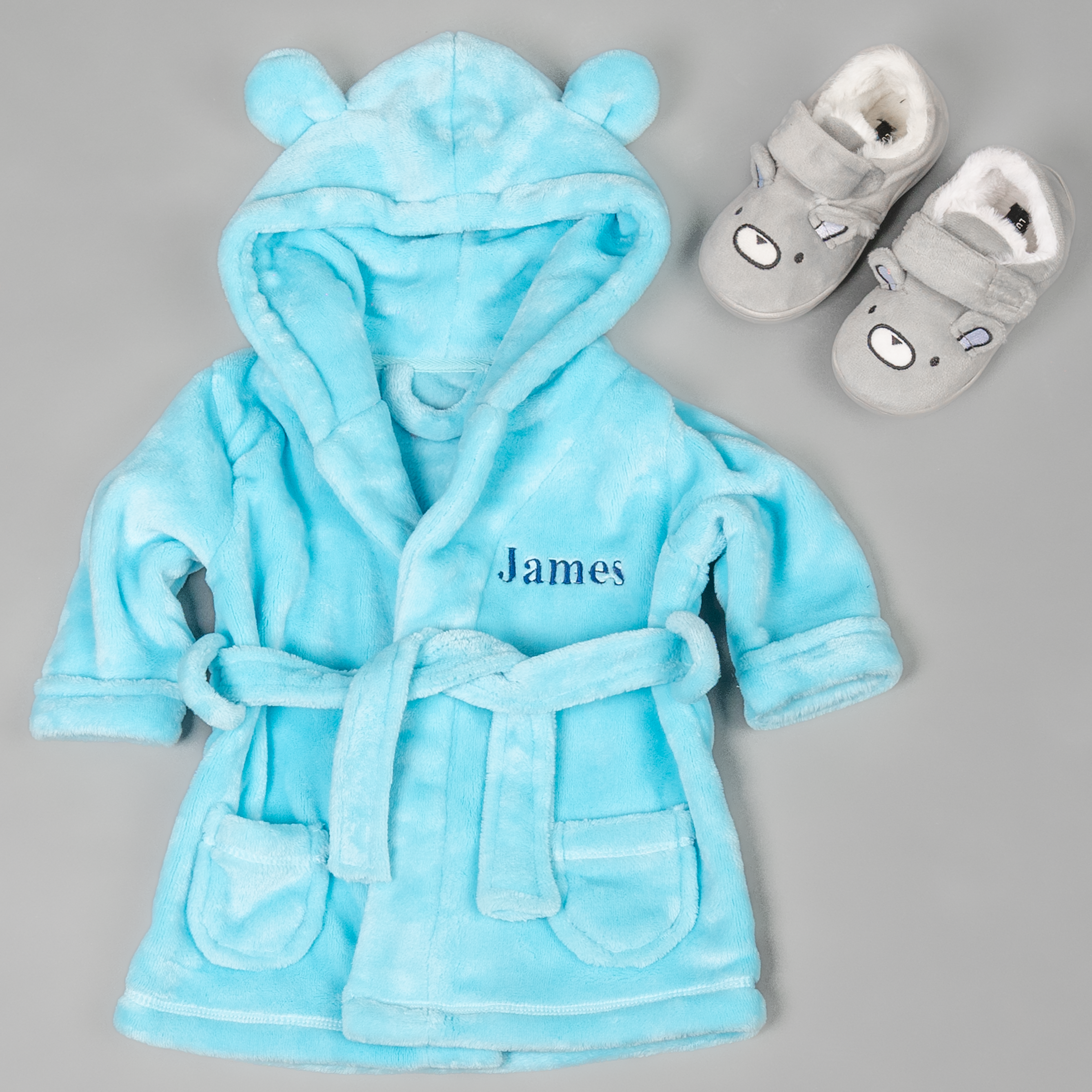 Baby boy robe and slippers sales