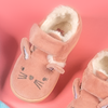 baby girl personalised bunny slippers | personalised bunny slippers for baby | cosy bunny slippers with faux fur lining | embroidered baby bunny slippers