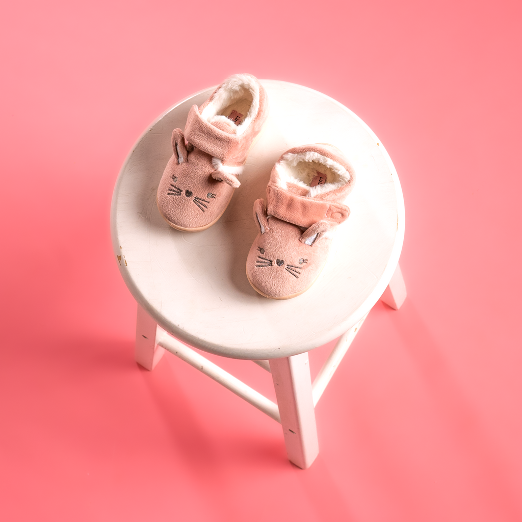 Lulabay baby girls bunny slippers