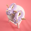Lulabay girls unicorn faux fur slippers
