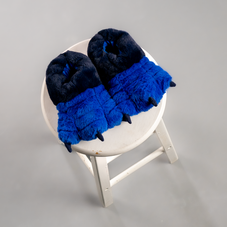 baby boy personalised monster slippers | monster faux fur slippers for baby | personalised monster baby slippers | cosy monster slippers with borg lining
