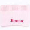 personalised cellular baby blanket | luxury knitted baby blanket | personalised cotton baby blanket | embroidered baby cellular blanket