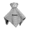baby personalised teddy bear comforter | personalised teddy comfort blanket | embroidered teddy bear comforter for baby | soft teddy comfort toy