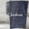 personalised zero twist Egyptian cotton towels | personalised luxury bath towels | embroidered Egyptian cotton towels