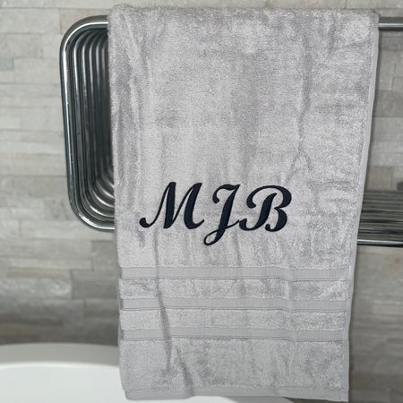 personalised zero twist Egyptian cotton towels | personalised luxury bath towels | embroidered Egyptian cotton towels