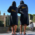 Personalised His & Hers two tone couples robes