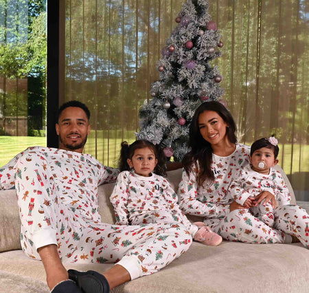 kids personalised Christmas themed pyjamas | unisex family matching Christmas pyjamas | personalised Christmas pyjama set for kids | Christmas pyjamas for children