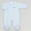 baby personalised name sleepsuit | personalised cotton baby sleepsuit | custom baby sleepsuit with name | embroidered style personalised baby grow