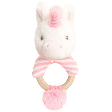 baby unicorn ring rattle | soft unicorn baby rattle | recycled unicorn rattle toy | plush unicorn ring rattle