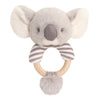 baby koala ring rattle | soft koala baby rattle | recycled koala rattle toy | plush koala ring rattle