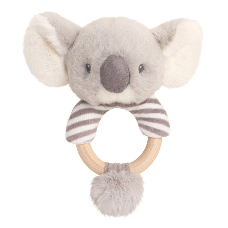 baby koala ring rattle | soft koala baby rattle | recycled koala rattle toy | plush koala ring rattle