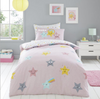 girls personalised hello stars duvet set | personalised stars bedding for girls | personalised single duvet set | hello stars personalised bedding