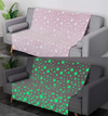 baby girls personalised moon and stars blanket | glow in the dark baby blanket | personalised moon and stars throw