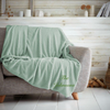luxury personalised popcorn throw | personalised coral fleece blanket | embroidered popcorn throw | luxury personalised blanket