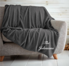 luxury personalised popcorn throw | personalised coral fleece blanket | embroidered popcorn throw | luxury personalised blanket