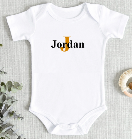 baby personalised bodysuit | personalised cotton baby vest | custom baby bodysuit | personalised newborn bodysuit