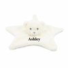 baby personalised recycled bear comforter | personalised bear comfort blanket | embroidered recycled bear comforter | sustainable baby bear comfort toy