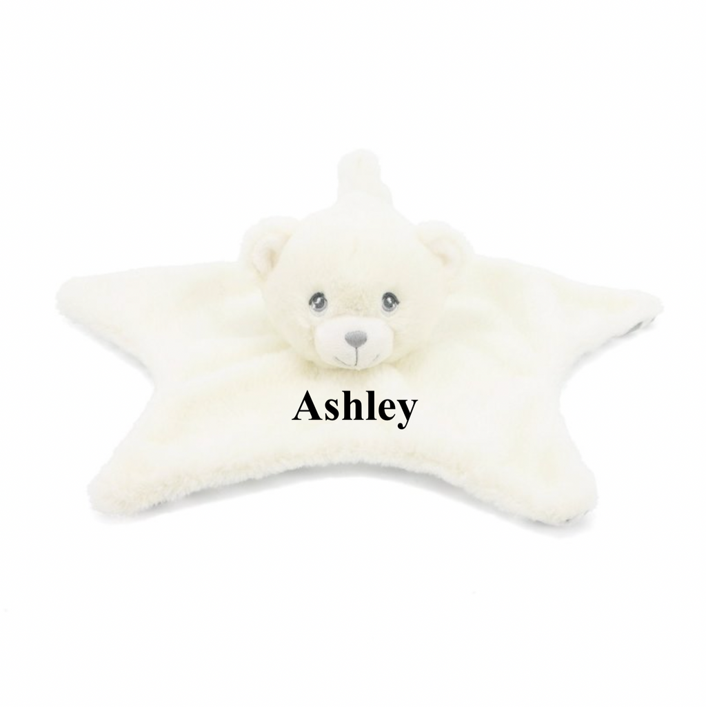 Babies personalised unisex recycled Bear comforter