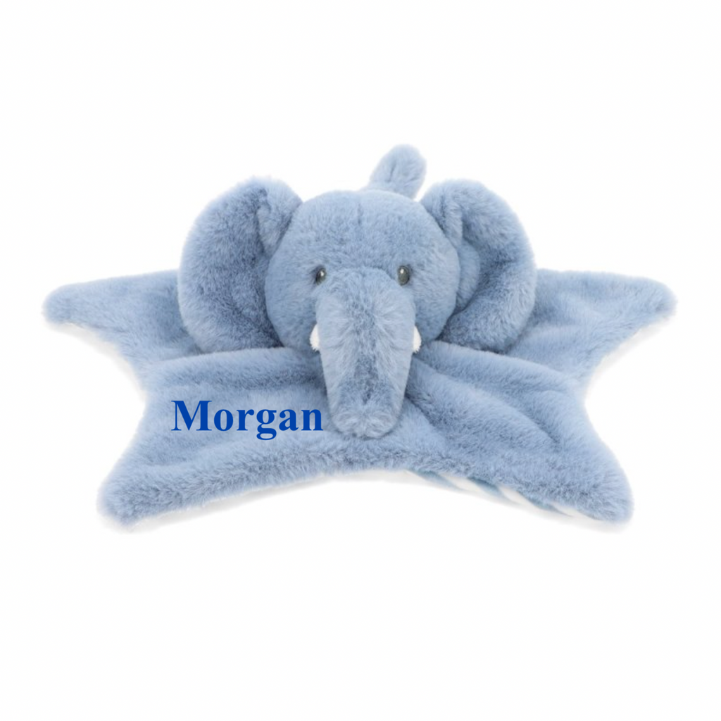 Babies personalised unisex recycled Elephant comforter