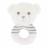 baby Keeleco bear ring rattle | soft bear baby rattle | recycled bear rattle toy | plush bear ring rattle