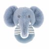 baby elephant ring rattle | soft elephant baby rattle | recycled elephant rattle toy | plush elephant ring rattle