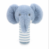 baby elephant stick rattle | soft elephant baby rattle | recycled elephant rattle toy | plush elephant stick rattle
