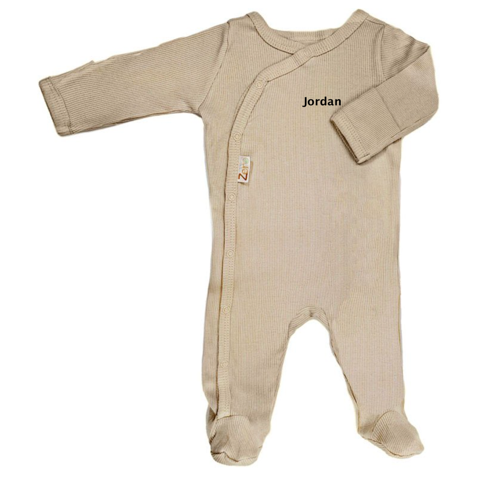 Babies personalised ribbed sleepsuit
