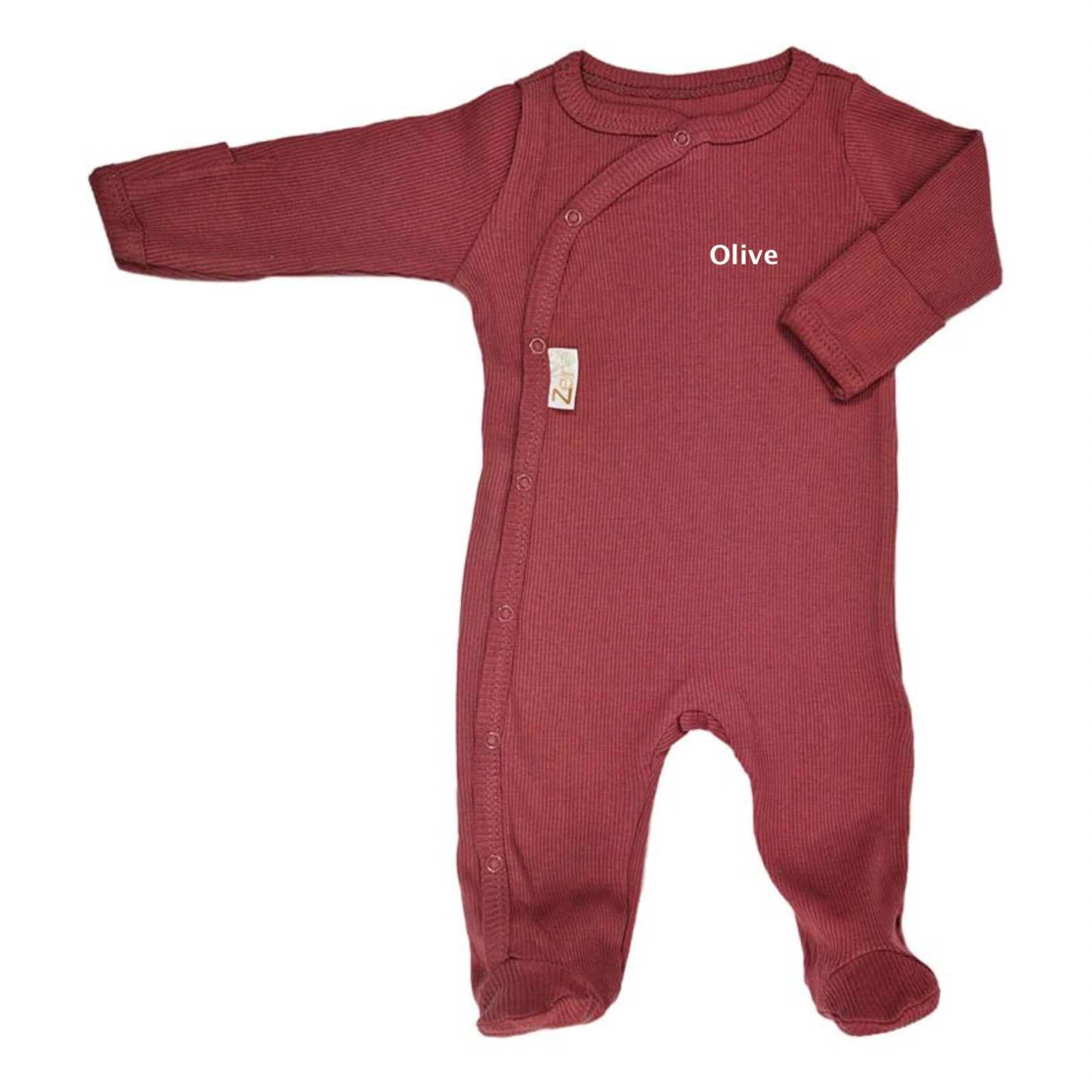 Babies personalised ribbed sleepsuit