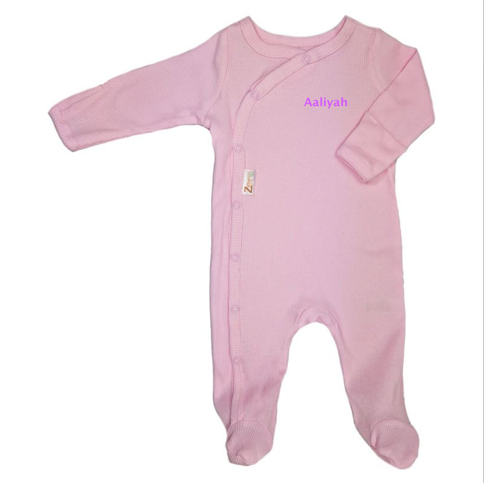 Babies personalised ribbed sleepsuit