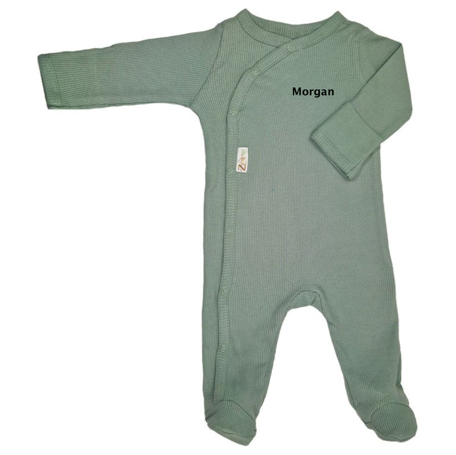 Babies personalised ribbed sleepsuit