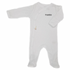 baby personalised ribbed sleepsuit | personalised cotton ribbed baby sleepsuit | ribbed baby grow with name | personalised baby sleepsuit