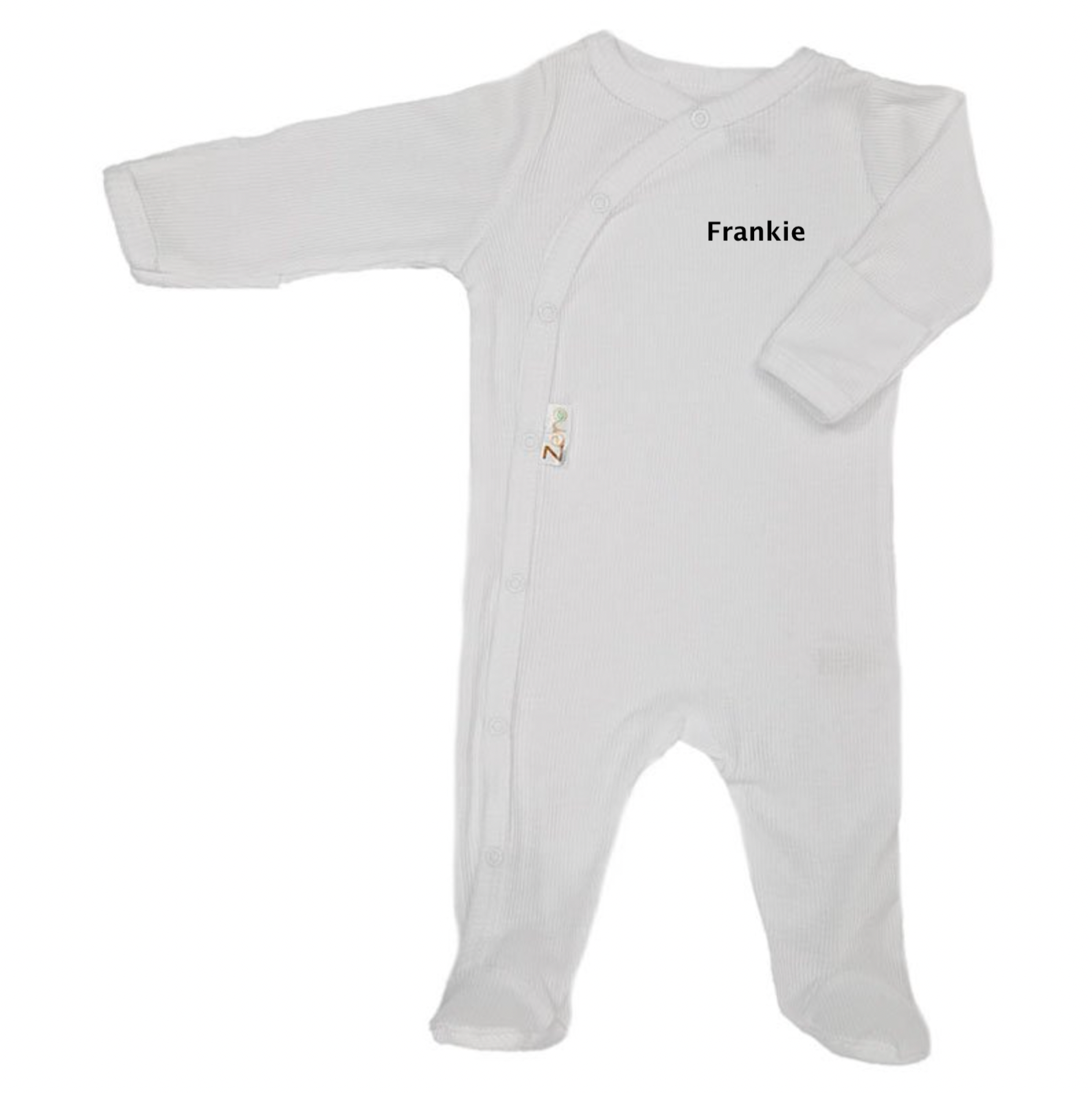 Babies personalised ribbed sleepsuit