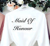 personalised bridal satin lace robe | personalised bridal satin lace robe white (change according to colour image)