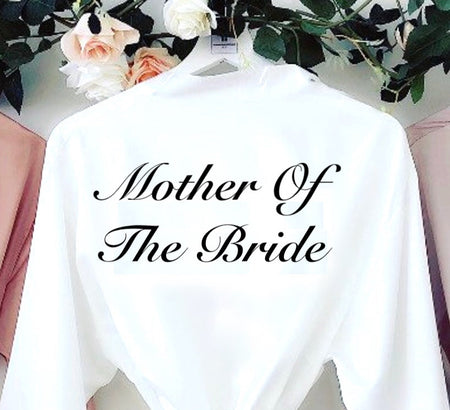 personalised bridal satin lace robe | personalised bridal satin lace robe white (change according to colour image)